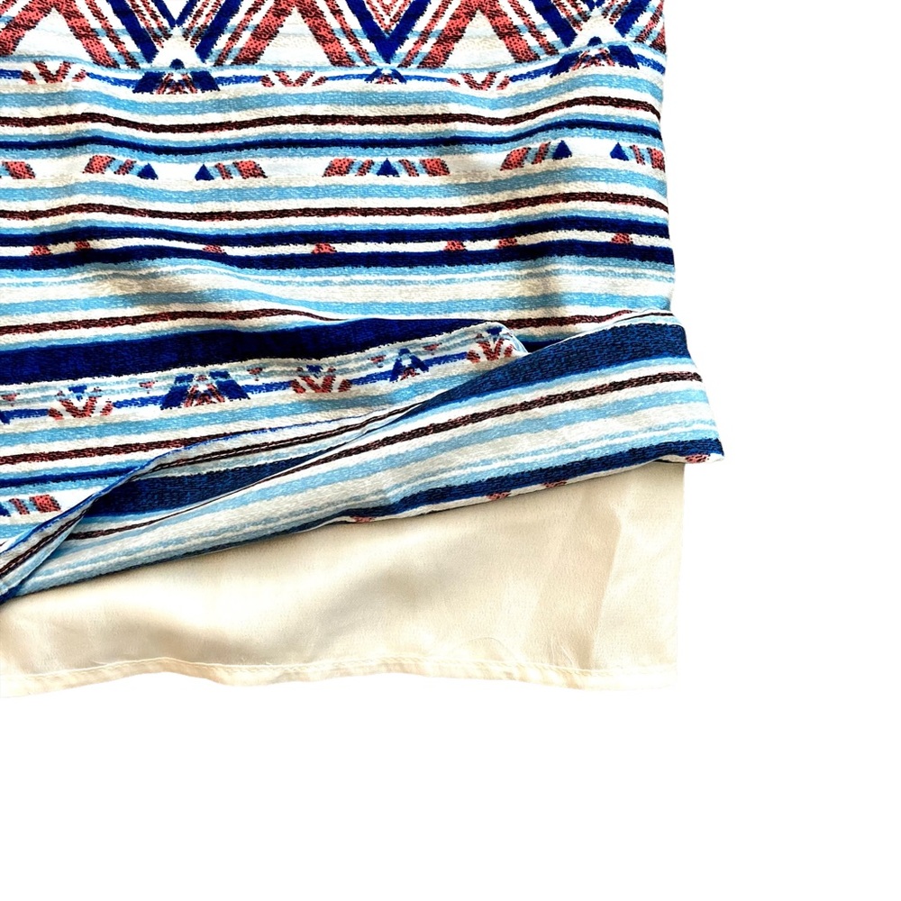 Skies Are Blue Women’s sleeveless halter geometric print shift dress, Sz L - Picture 13 of 15